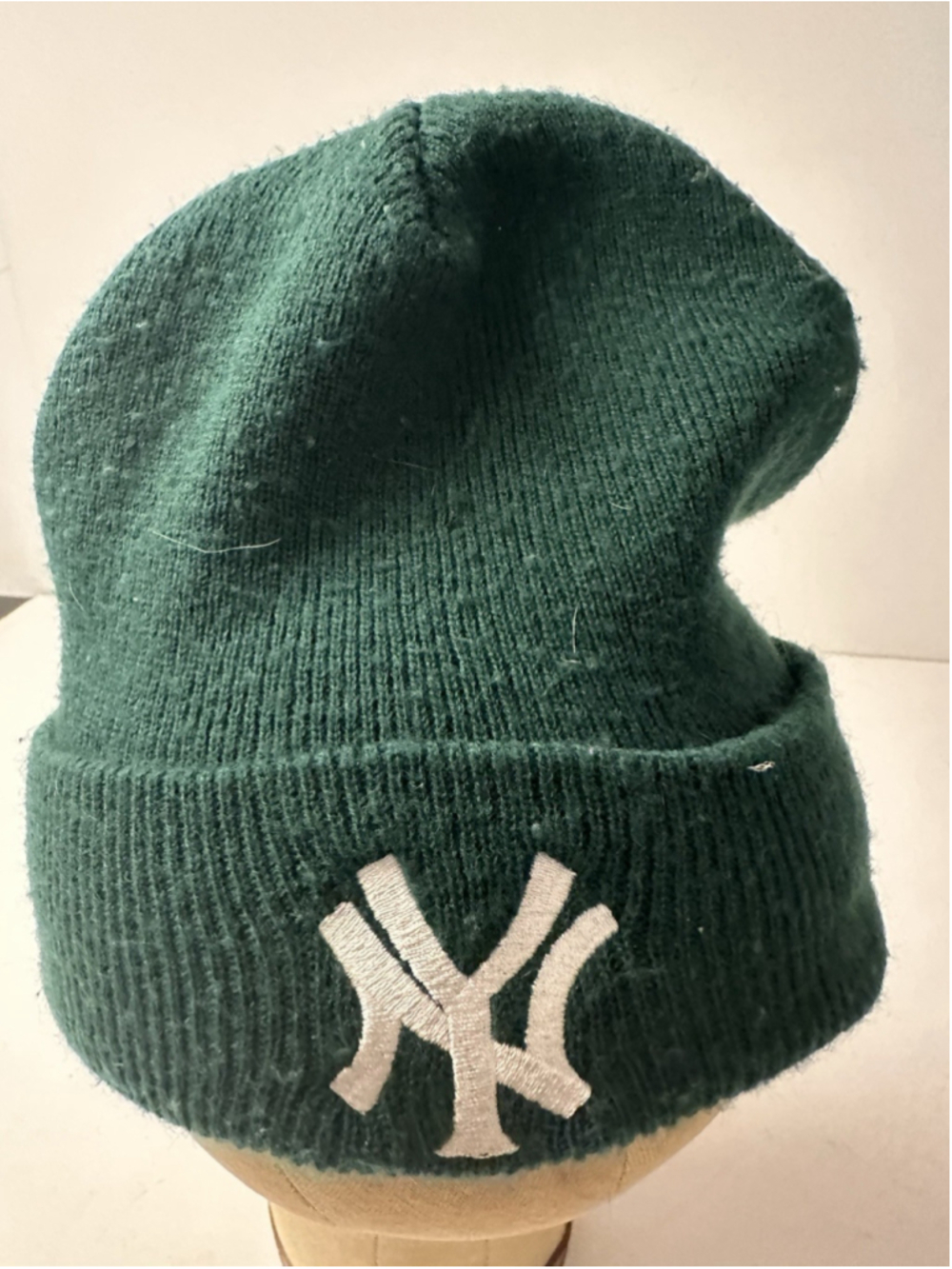 Vintage Starter New York Yankees Beanie Hat Forest Green Embroidered MLB